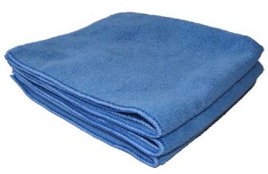 Chiffon microfibre bleu 40x40