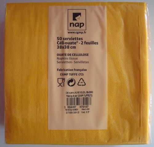 Serviette de table jaune